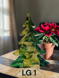 Charger l'image dans la visionneuse de la galerie, Handcrafted Resin & Wood Holiday Trees (8", 12", & 15") Green
