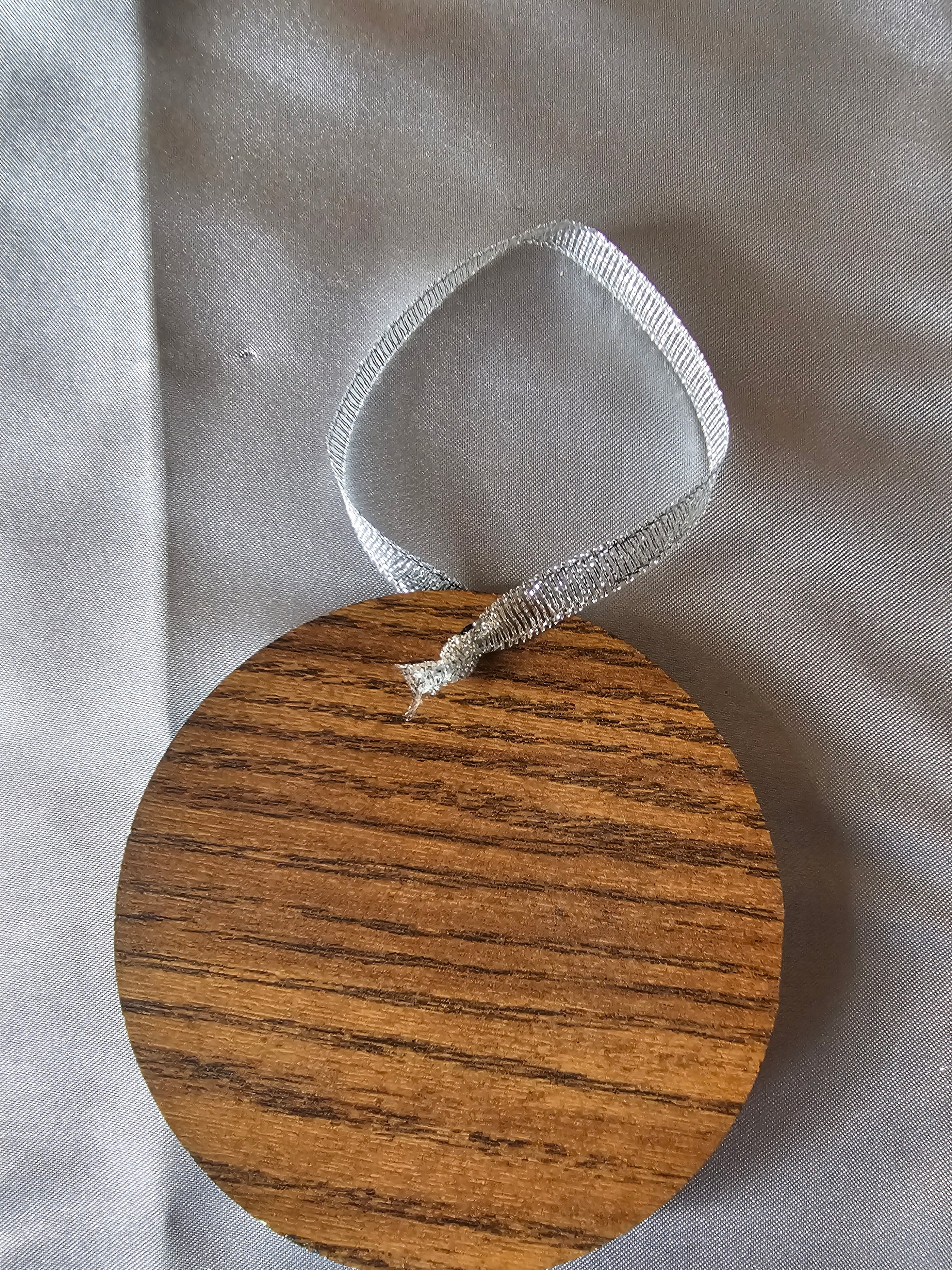 Personalized Snowy Trees, Mountains, Night Sky with Fence Wilderness Ornaments