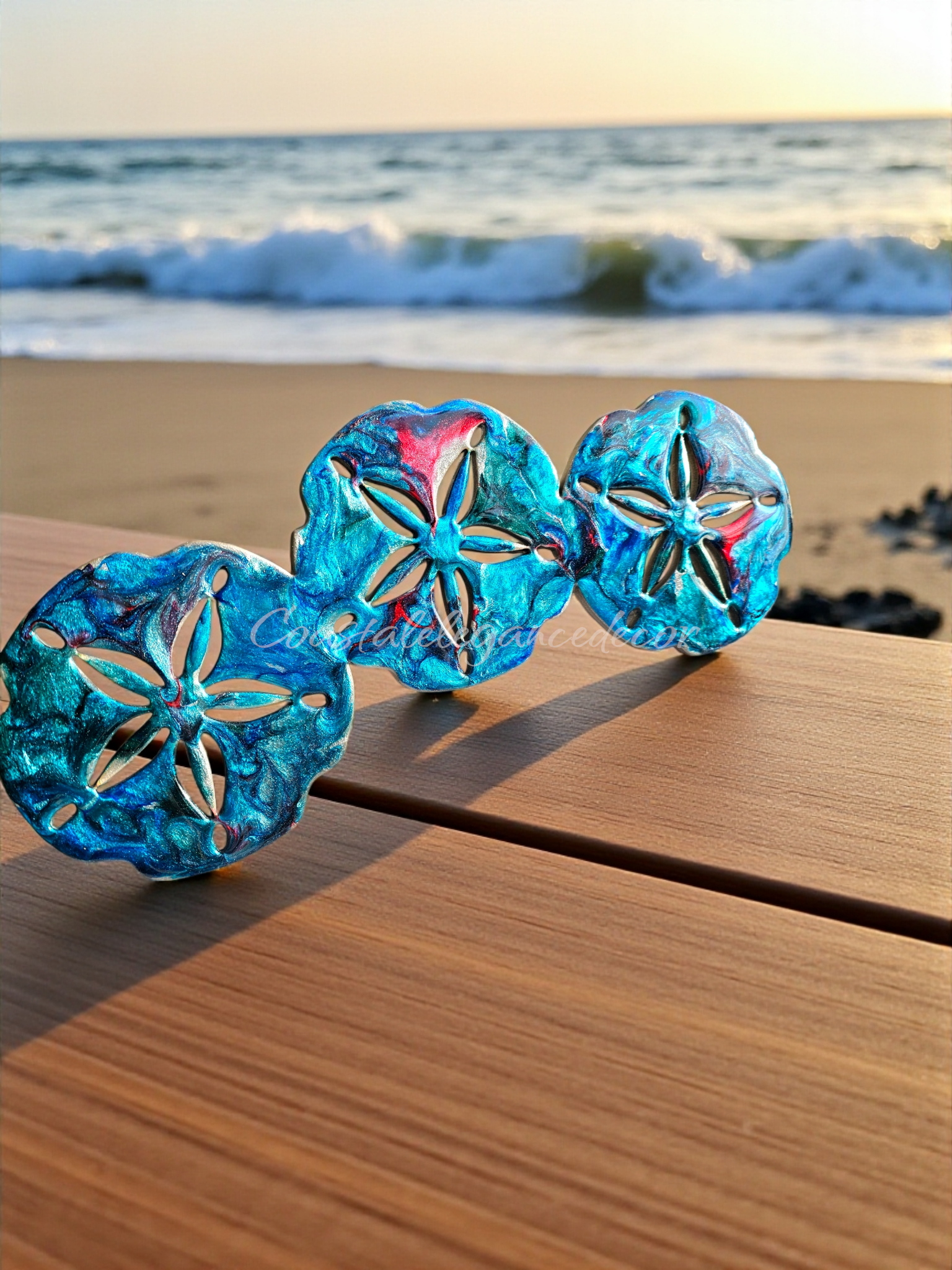 Sand Dollar Trio Wall Beachy Decoration Multiple Color Choices