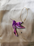 Charger l'image dans la visionneuse de la galerie, Sparkly Handmade Resin and Wood Hummingbird Christmas Ornaments
