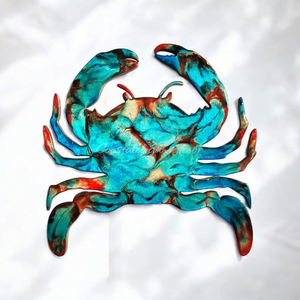 Coastal Crab Resin Wall Decor