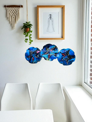 Sand Dollar Trio Wall Beachy Decoration Multiple Color Choices