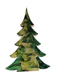 Charger l'image dans la visionneuse de la galerie, Handcrafted Resin & Wood Holiday Trees (8", 12", & 15") Green

