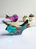 Charger l'image dans la visionneuse de la galerie, Handmade Birds Chunky Wood and Resin Decorative Figurine Multiple Colors
