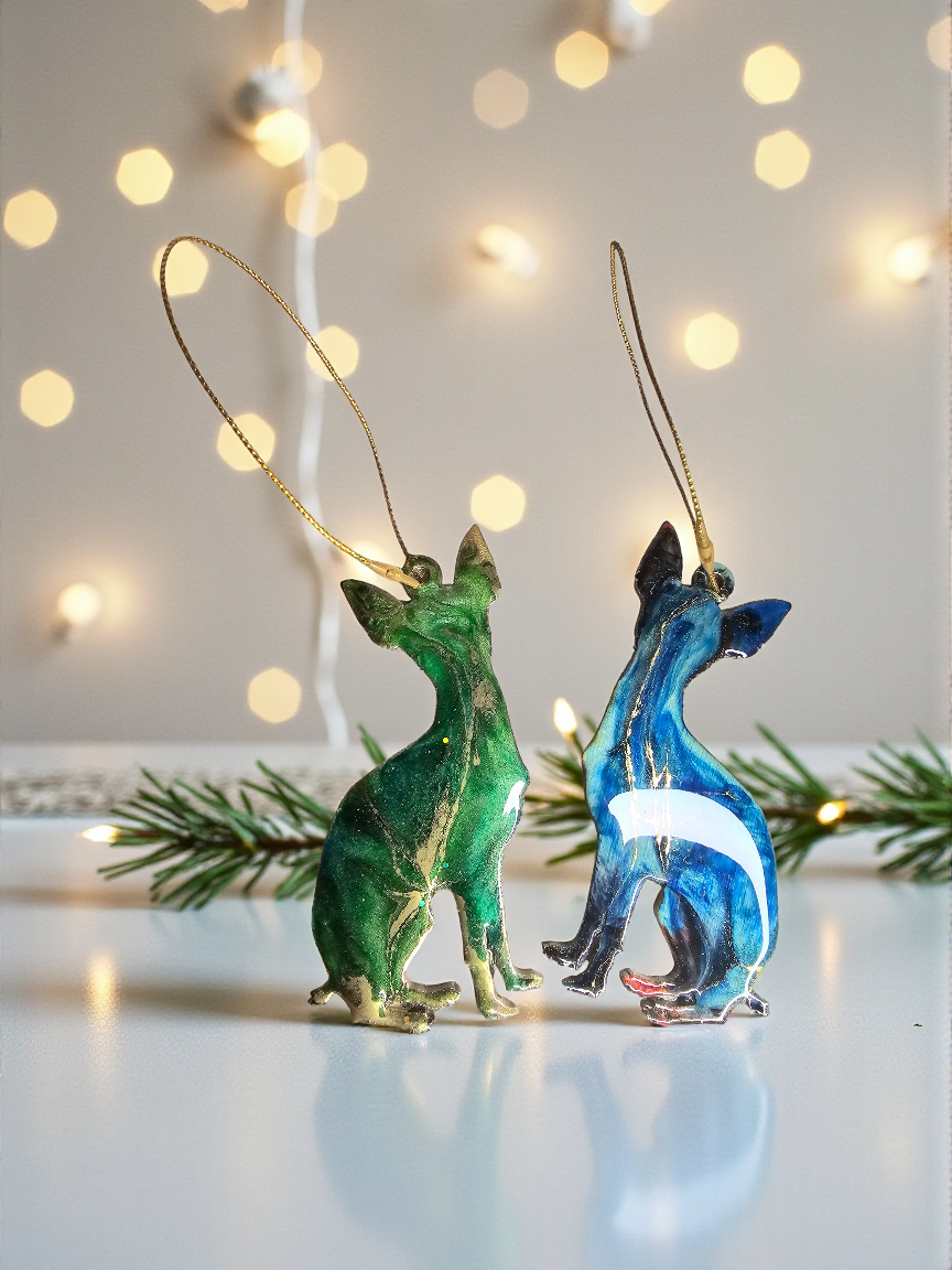 Handmade Chihuahua Dog Christmas Ornaments