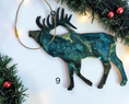 Charger l'image dans la visionneuse de la galerie, Handmade elk Christmas ornaments with lights and boughs
