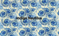 Load image into Gallery viewer, Indigo nautilus pattern swatch - white background with royal blue nautilus shell pattern ocean themed acrylic wall art color choice
