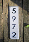 Load image into Gallery viewer, Modern Acrylic Address Sign – Custom House Number Plaque (5"x18")
