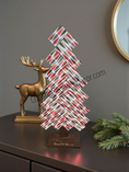 Load image into Gallery viewer, Handmade Herringbone Patterned Acrylic Retro Mid Century Modern Christmas Tree
