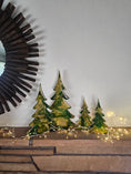 Charger l'image dans la visionneuse de la galerie, Handcrafted Resin & Wood Holiday Trees (8", 12", & 15") Green
