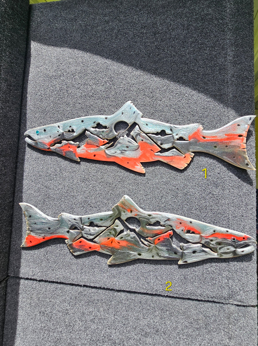 Unique Salmon Fish Resin Cabin Wall Decor
