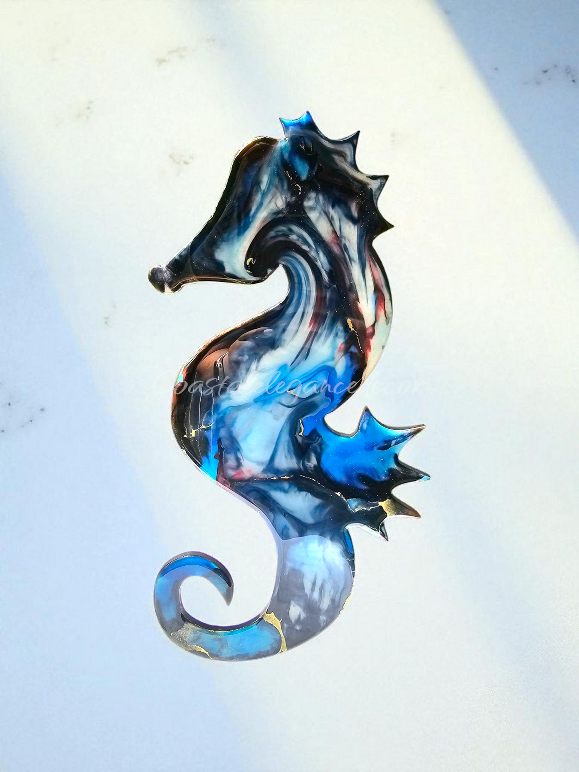 Seahorse Wall Decorations Handcrafted Resin and Wood