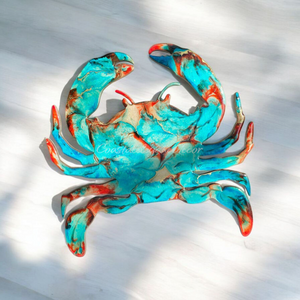 Coastal Crab Resin Wall Decor