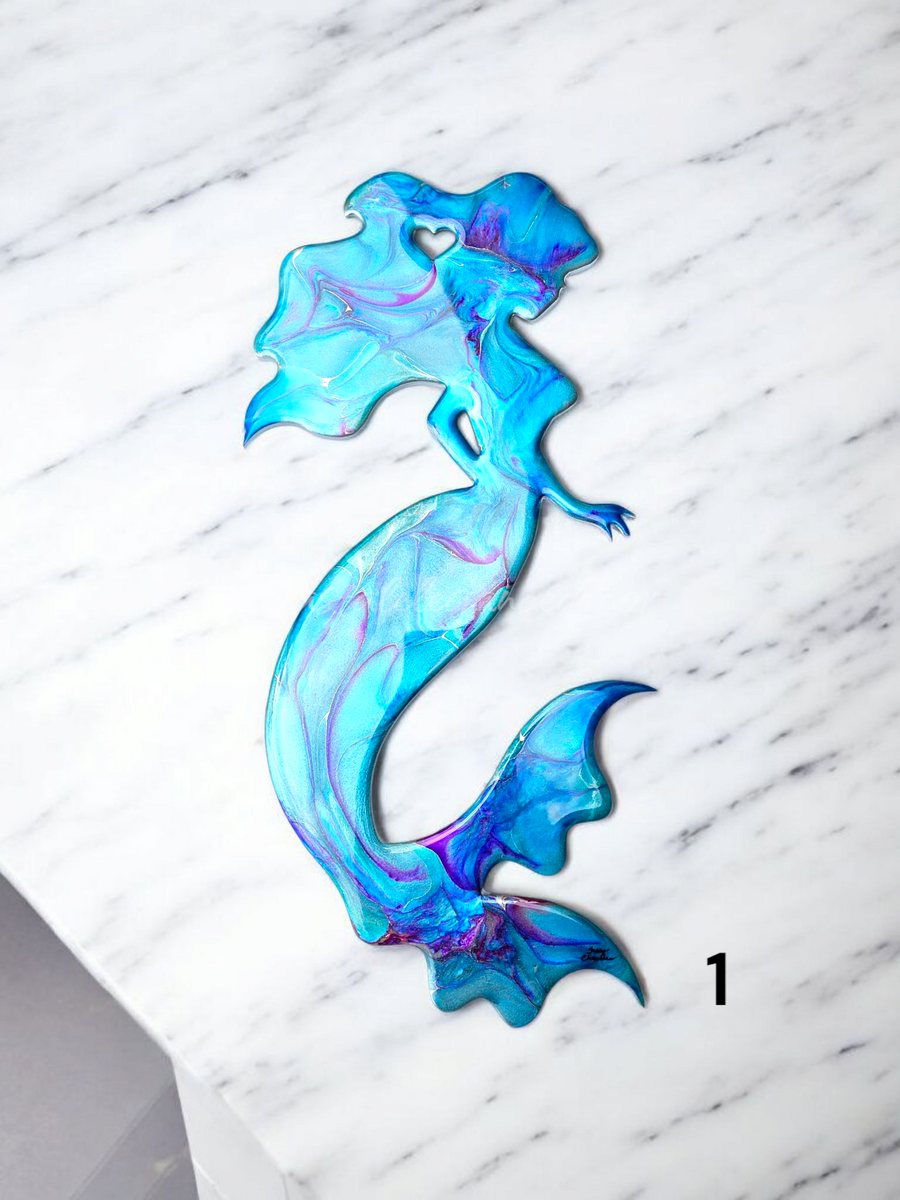 Handmade Mermaid Beachy Wall Decor Multiple Colors