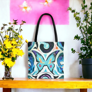Unique Butterfly with Colorful Abstract Tote Bag 3 Sizes