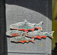 Charger l'image dans la visionneuse de la galerie, School of Salmon Fish Handmade Resin Wall Wilderness Cabin Decoration Multiple Choices
