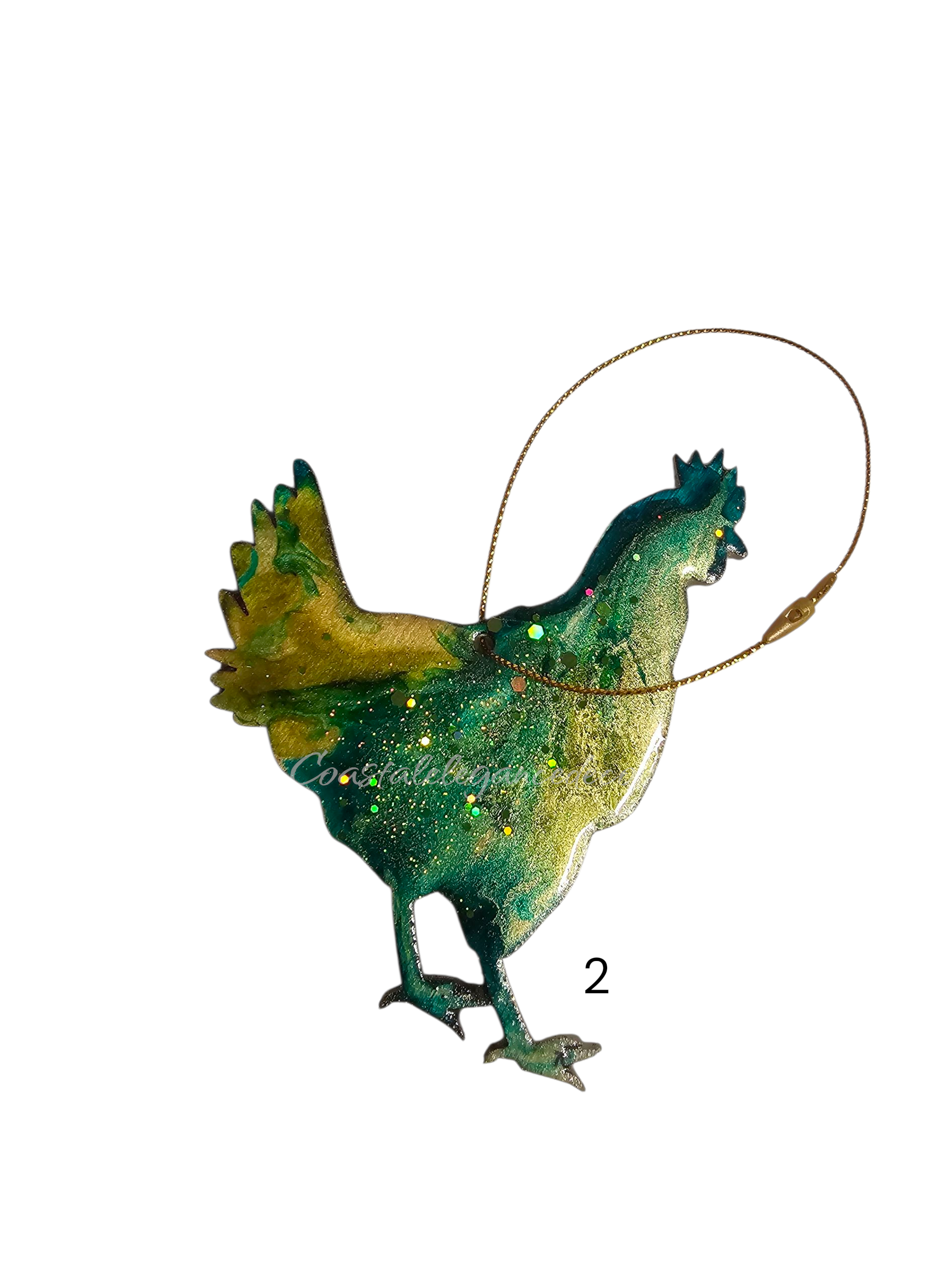 Chicken Handmade Barnyard Farm Bird Christmas Tree Ornaments