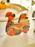 Charger l'image dans la visionneuse de la galerie, 5-Inch Chunky Handmade Resin Wood Turkey Shelf Sitter Decoration

