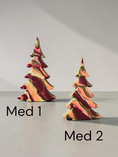 Charger l'image dans la visionneuse de la galerie, Handcrafted wood and resin candy striped Christmas tree

