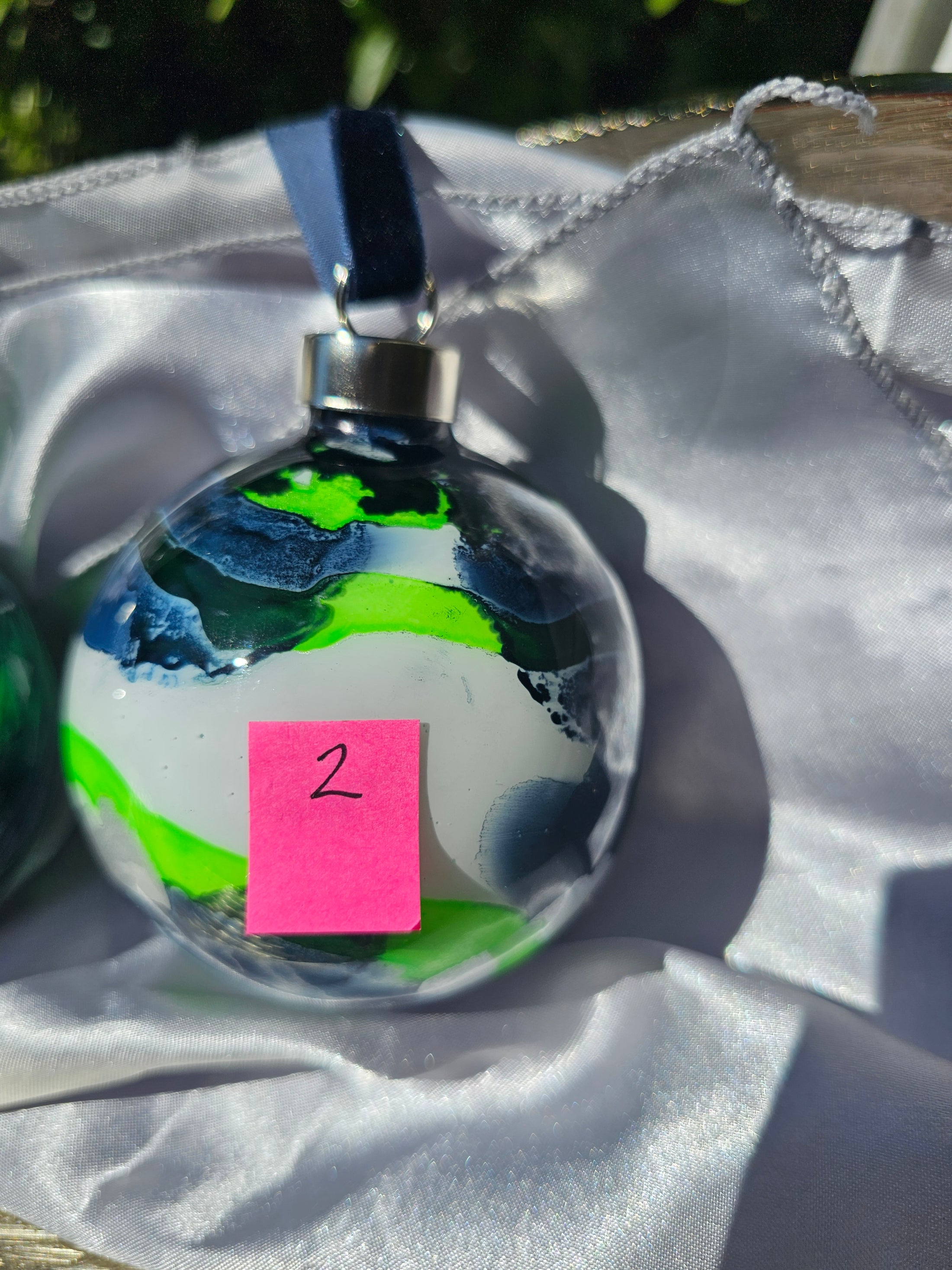 Handcrafted PNW Football Heirloom Quality Glass Christmas Ornament