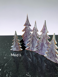 Charger l'image dans la visionneuse de la galerie, Contemporary Resin Pine Tree – Frosted Plum & Snowy Silver Overlay
