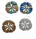 Charger l'image dans la visionneuse de la galerie, Handmade Coastal Sand Dollar Christmas Ornaments Resin and Wood
