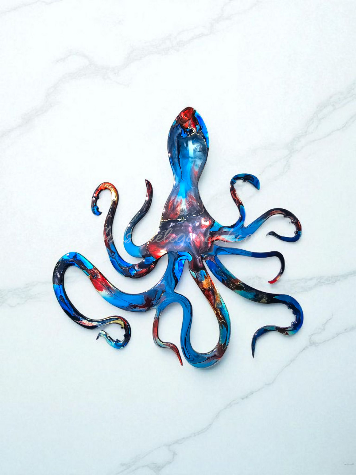 Contemporary Colorful Handmade Octopus Wall Decor