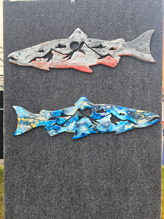 Unique Salmon Fish Resin Cabin Wall Decor