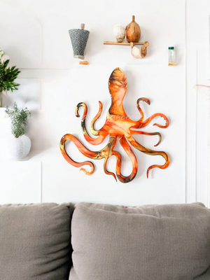 Contemporary Colorful Handmade Octopus Wall Decor