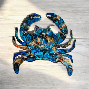 Coastal Crab Resin Wall Decor