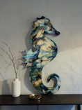 Charger l'image dans la visionneuse de la galerie, Seahorse Wall Decorations Handcrafted Resin and Wood
