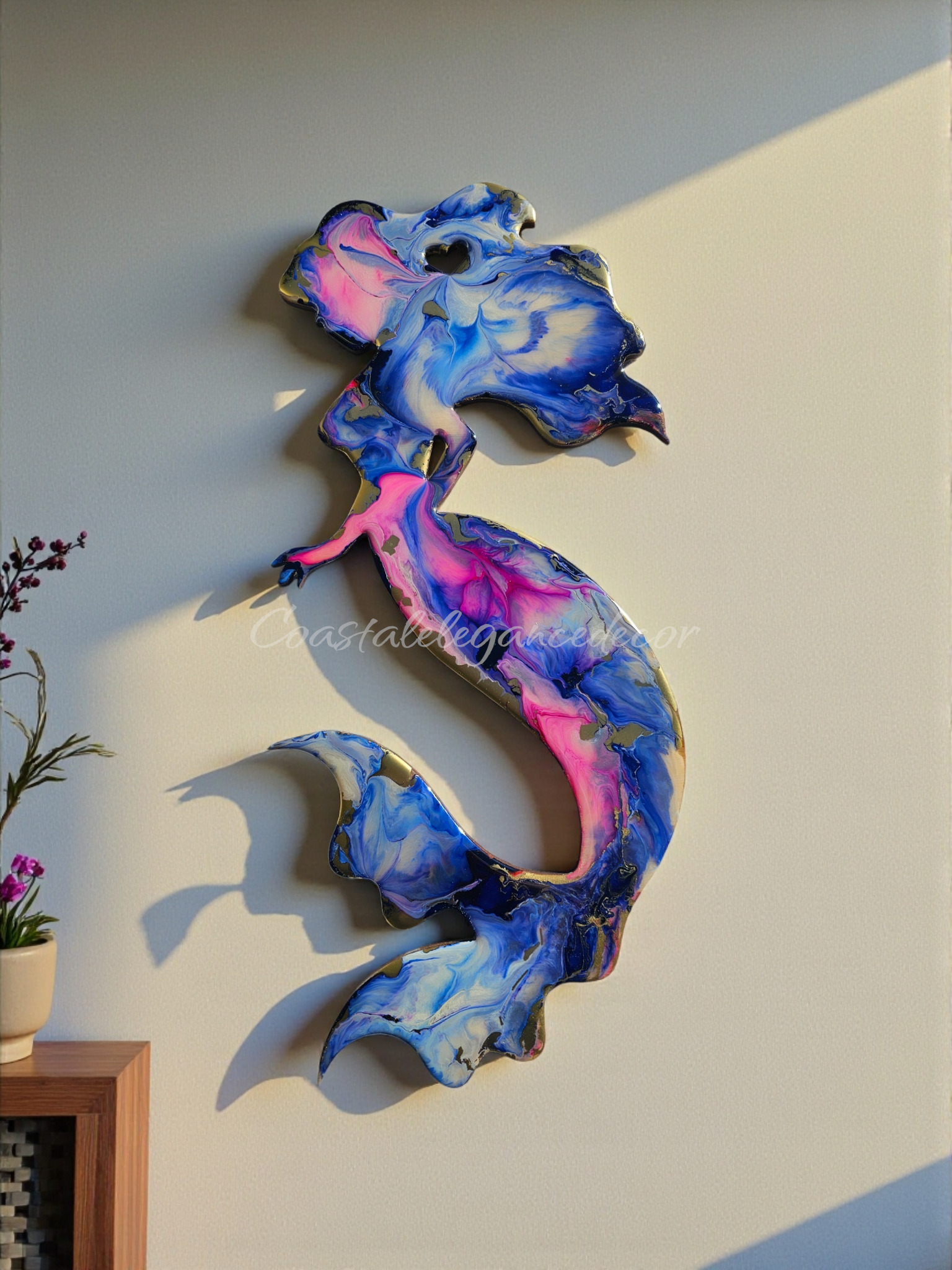 Handmade Mermaid Beachy Wall Decor Multiple Colors