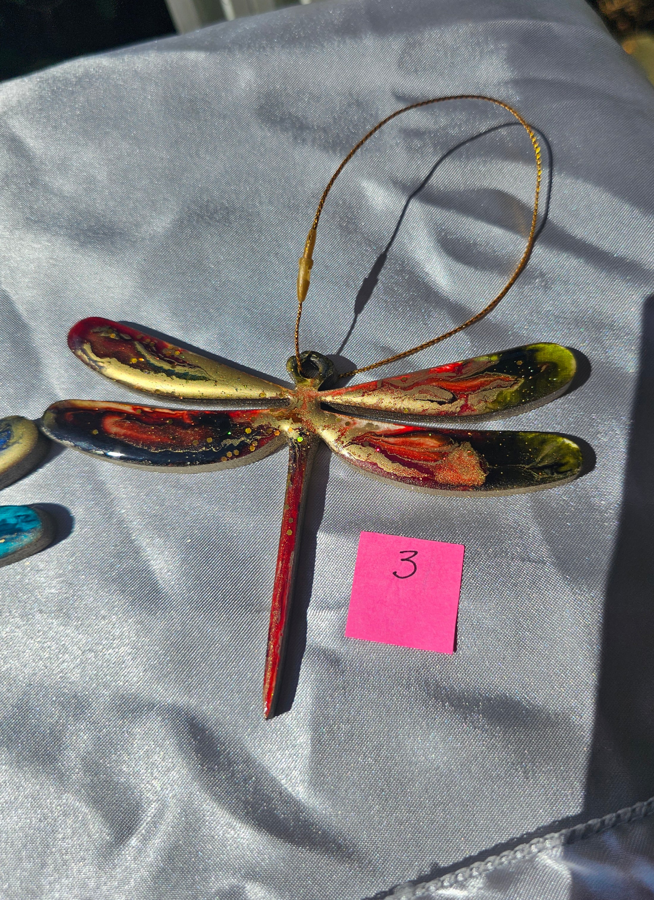 Handmade Nature Dragonfly Christmas Tree Keepsake Ornament Multiple Colors