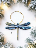 Charger l'image dans la visionneuse de la galerie, Handmade blue dragonfly Christmas ornament
