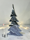Charger l'image dans la visionneuse de la galerie, Contemporary Resin Tree – Black, Charcoal & Silver Garland Accent
