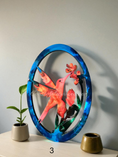 Load image into Gallery viewer, Small Hummingbird with Flowers Oval Frame Wall Decor
