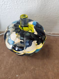 Load image into Gallery viewer, Handpainted Decorative Glass Coastal Style Pumpkin Tabletop Trinket Dish
