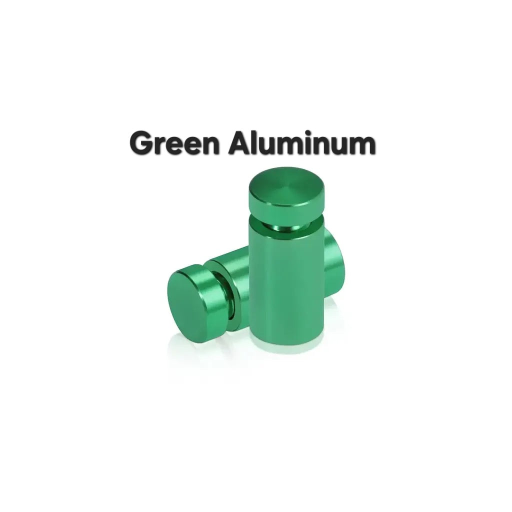 1/2" Round Sign Standoffs: 316 Marine Grade Stainless & Anodized Aluminum - Tamper Resistant Options