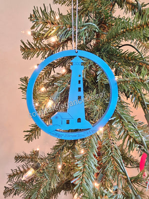 Personalized Wood Lighthouse Ornament Custom Your Name