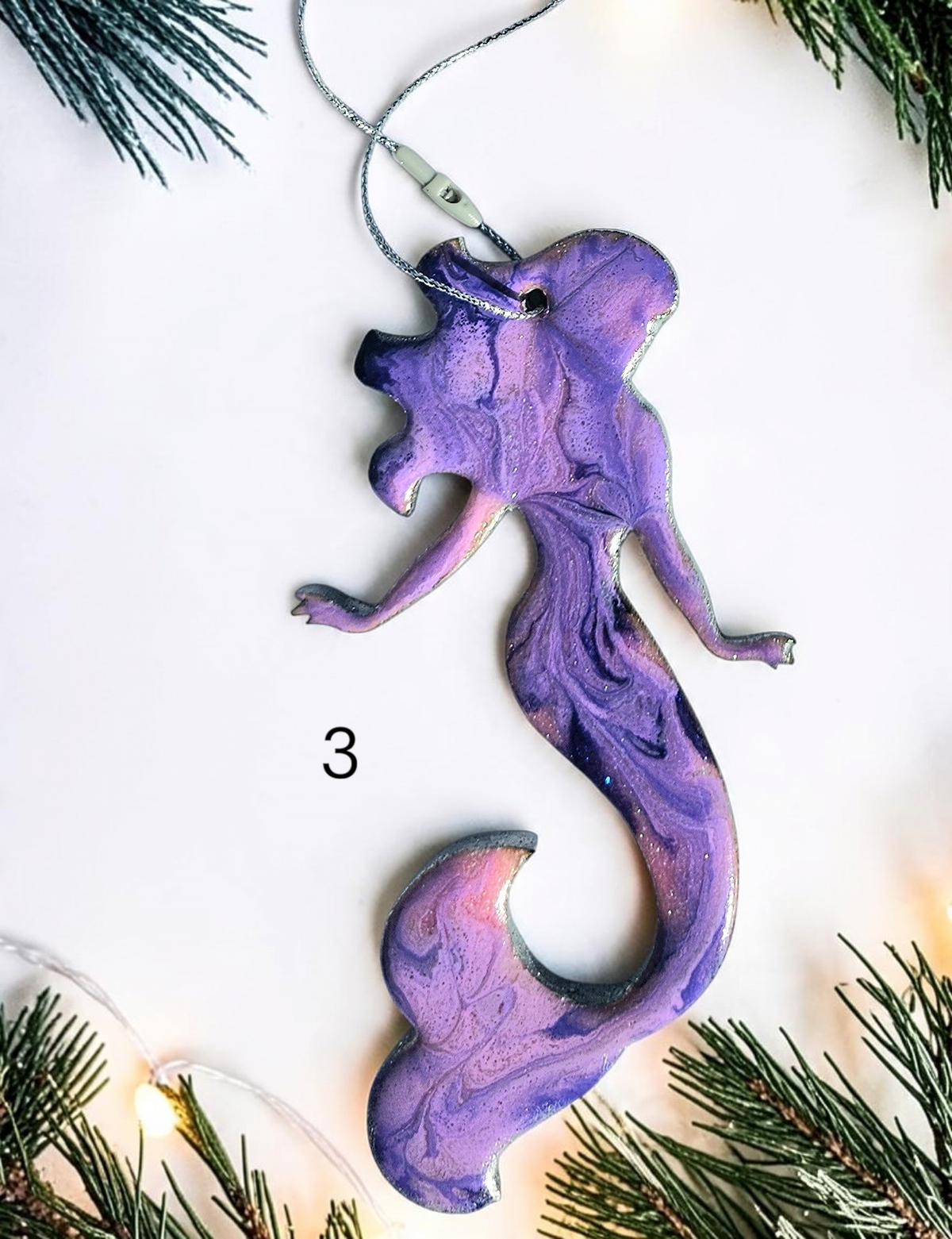 Elegant Beach Mermaid Handmade Christmas Ornaments