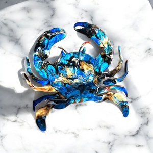 Coastal Crab Resin Wall Decor