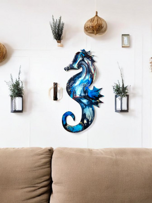Seahorse Wall Decorations Handcrafted Resin and Wood