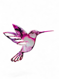 Charger l'image dans la visionneuse de la galerie, Vibrant Shimmer Hummingbird Wall Art – Handcrafted Resin on Wood (10.5" x 8.5")
