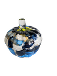 Load image into Gallery viewer, Handpainted Decorative Glass Coastal Style Pumpkin Tabletop Trinket Dish
