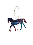 Charger l'image dans la visionneuse de la galerie, Brightly colored resin and wood horse ornament for Christmas by Coastal Elegance Decor, bringing joy to your holiday celebrations.
