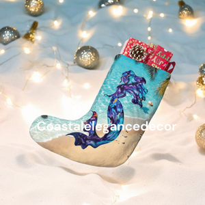 Christmas Stockings Beach Mermaid Personalized Stocking