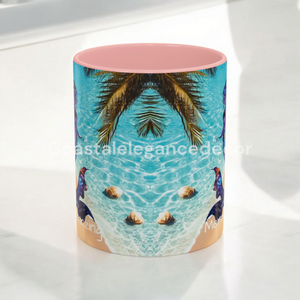 Original Art Print Beach Mermaid Mermazing Ceramic Coffee Cup Personalize It Beachy 11 Ounce Mug