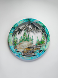 Load image into Gallery viewer, 15.5" Resin on Wood Round Bear Wall Art
