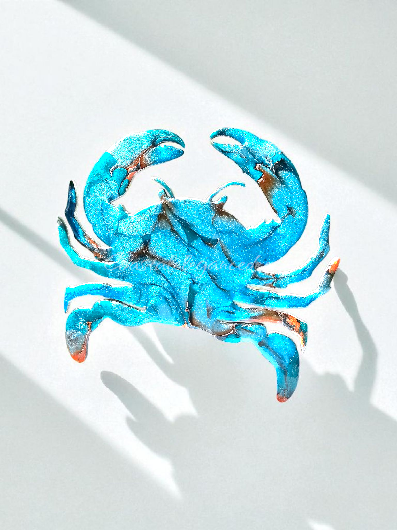 Coastal Crab Resin Wall Decor