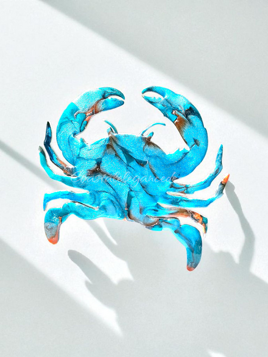 Coastal Crab Resin Wall Decor